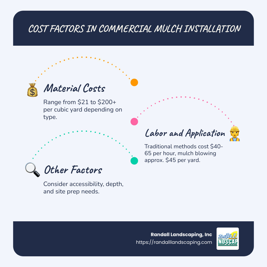 Commercial mulch installation cost breakdown - Commercial mulch installation infographic infographic-line-3-steps-blues-accent_colors