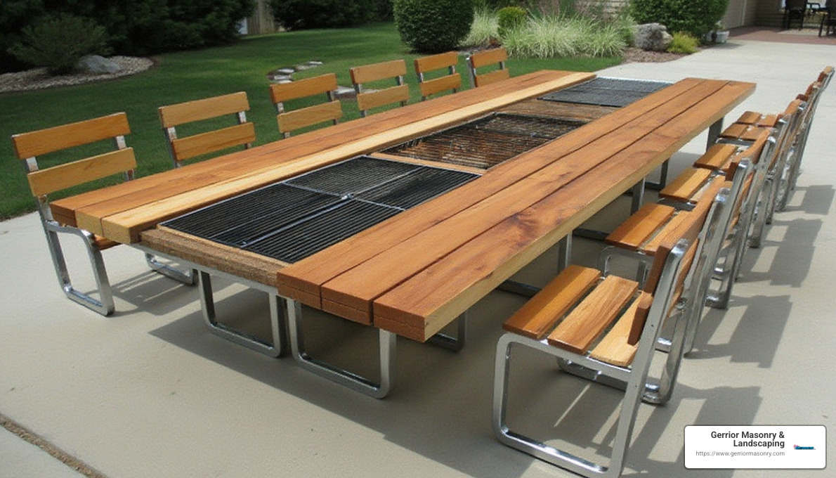 Sizzle in Style: Outdoor BBQ Design Ideas 5 DIY BBQ table - outdoor bbq design