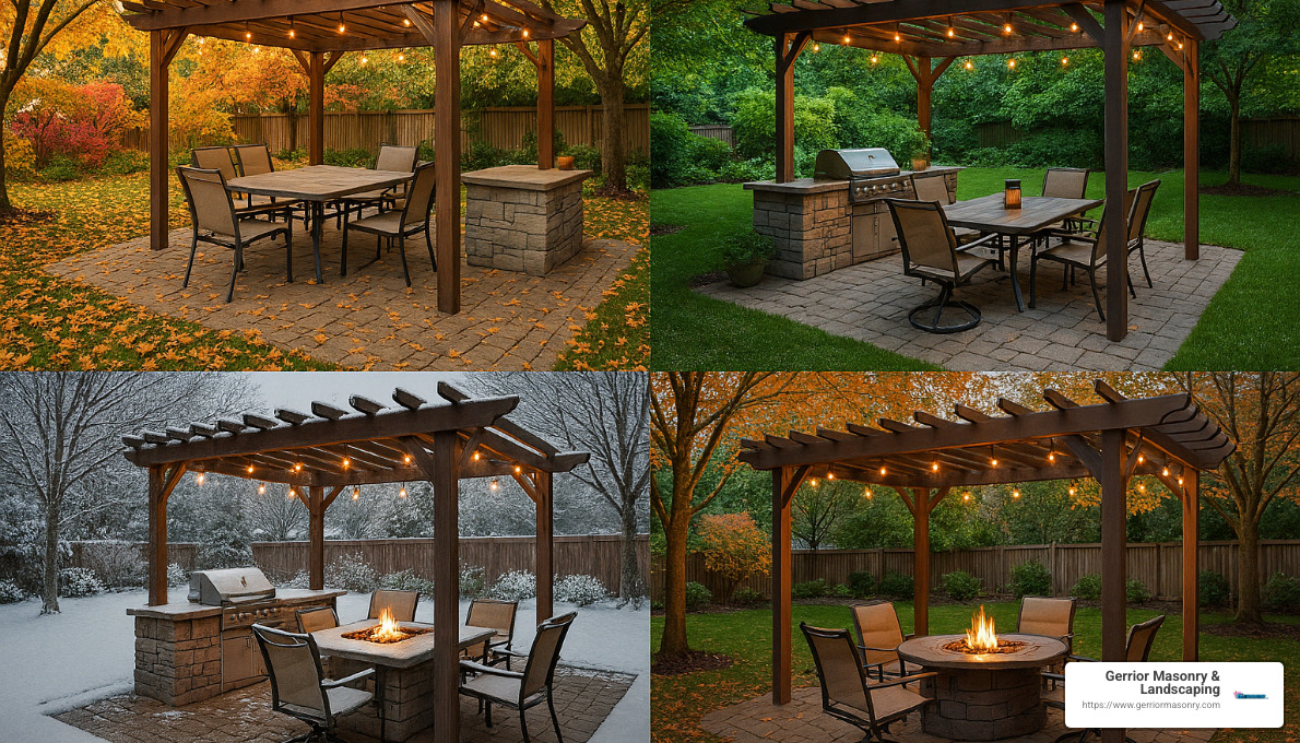 Sizzle in Style: Outdoor BBQ Design Ideas 9 outdoor BBQ used in different seasons - outdoor bbq design