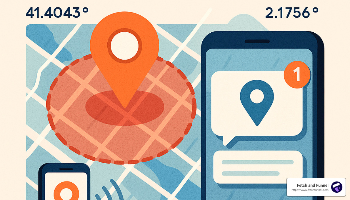 how geofencing technology works with GPS coordinates and mobile devices - what is geofencing in digital marketing