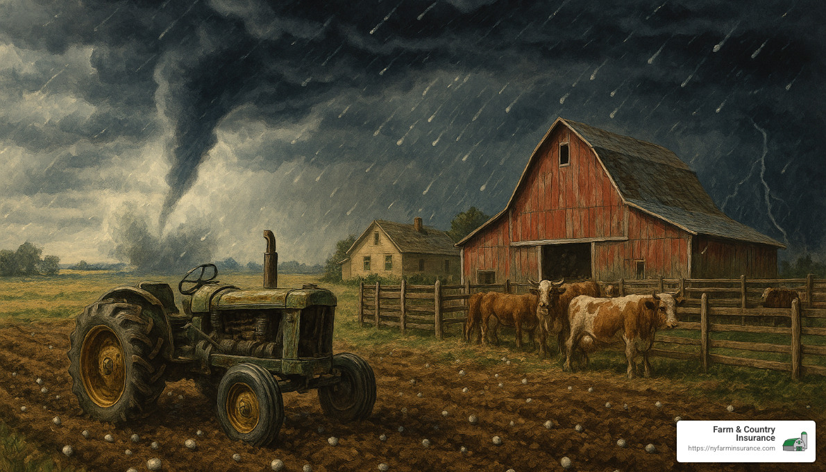 54f1aba9b27f5673a23cd16fcfd9b6167c30ba77 Farm Homeowners Insurance: Cover Your Bases Get insight on farm homeowners insurance, covering unique farm risks, policy customization, and essential coverage options. Farm-specific risks including weather events, equipment breakdown, and livestock health issues - farm homeowners insurance