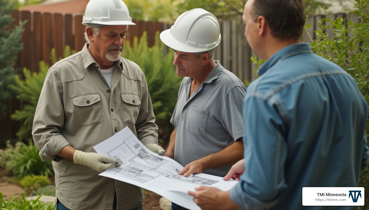93bf965ebce6a5a47d88f7e8ec9d722dbb46a62a Contractor Chronicles: The Best in Softscaping Discover expert tips and top qualities of softscaping contractors to transform your outdoor spaces with professional care. homeowner meeting with a softscaping contractor - softscaping contractors