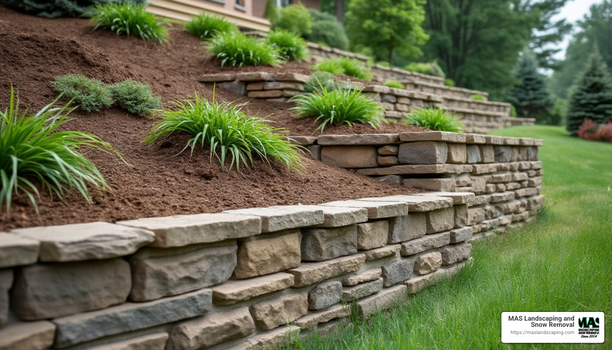 retaining wall preventing erosion - retaining wall company