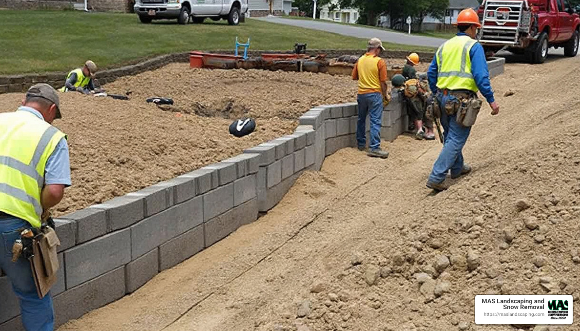 professional retaining wall installation - retaining wall company