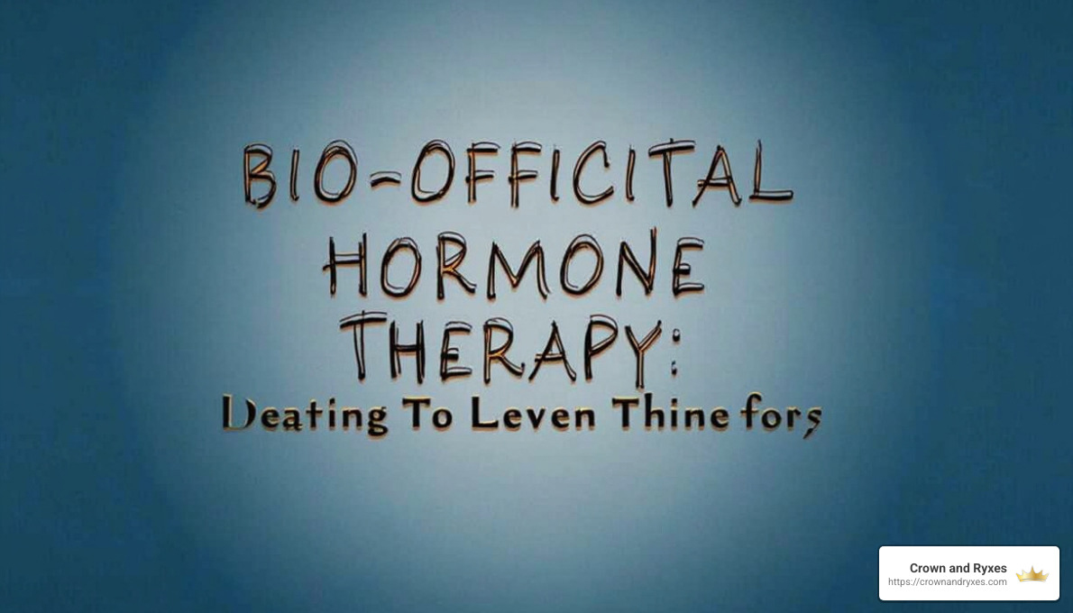 Various delivery methods for bio-identical hormones - Bio-identical hormone therapy near me