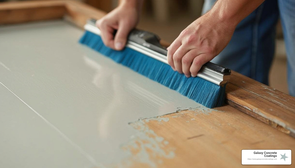 Application of acrylic latex floor paint on wood - acrylic floor paint Application of acrylic latex floor paint on wood - acrylic floor paint