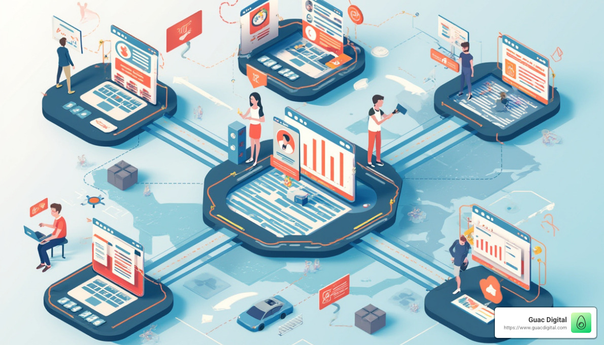 Programmatic marketing automation showing real-time bidding process - marketing agency