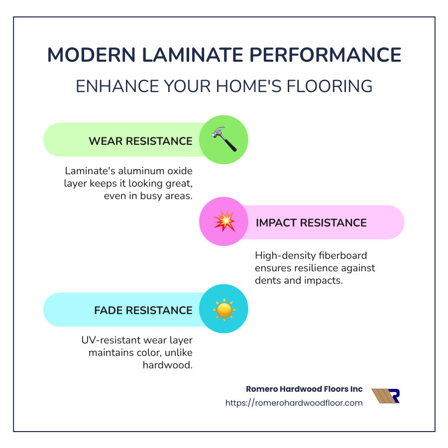Quote from industry expert about waterproof laminate flooring - floor laminate infographic infographic-line-3-steps-colors