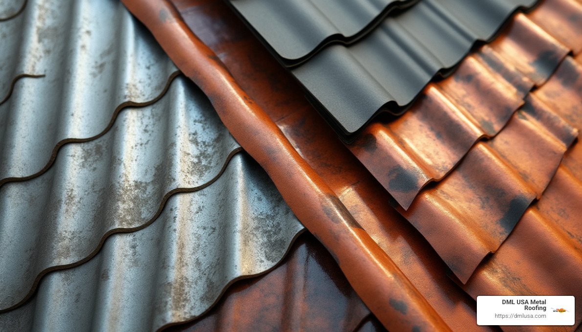 different metal roofing materials and profiles - residential metal roofing