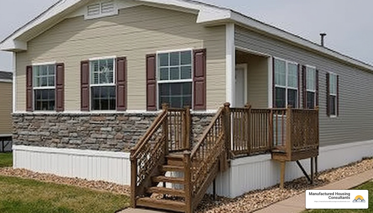 HUD certified manufactured home with visible certification label - fha mobile home financing
