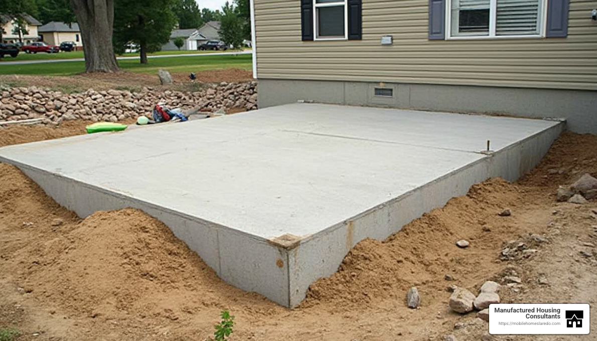 concrete slab foundation for manufactured home - manufactured home foundation