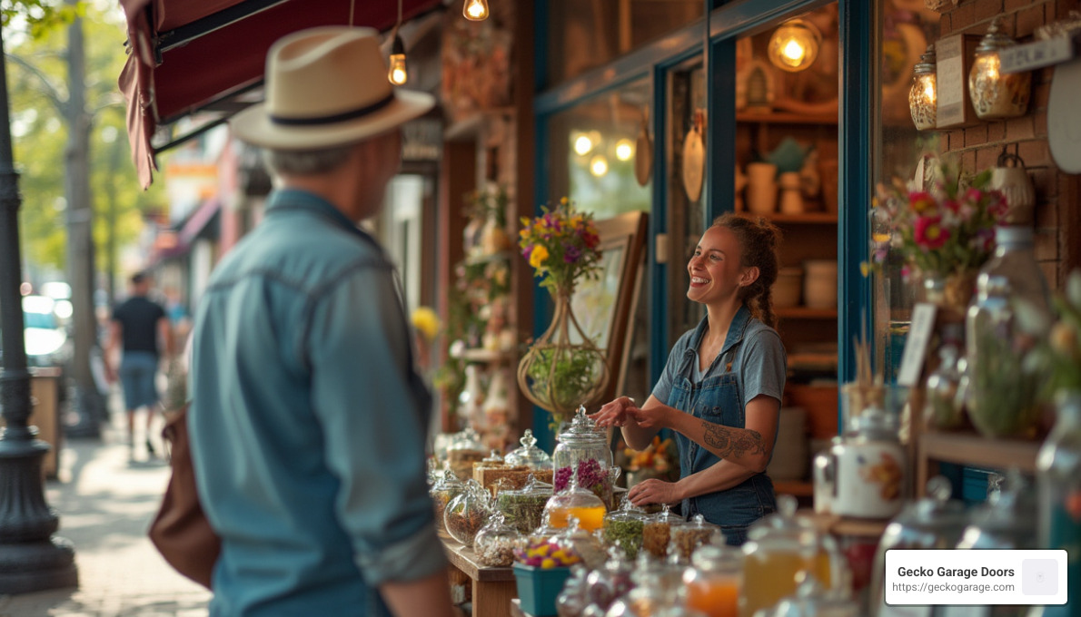 person shopping at a local business - support local small business