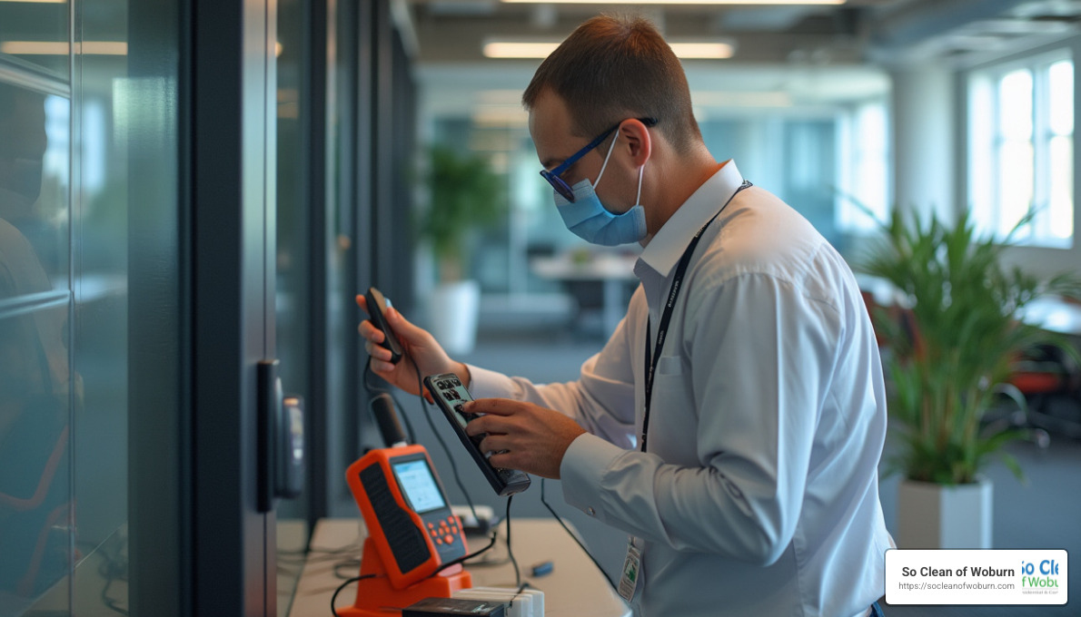 Indoor air quality testing equipment - commercial floor cleaning services