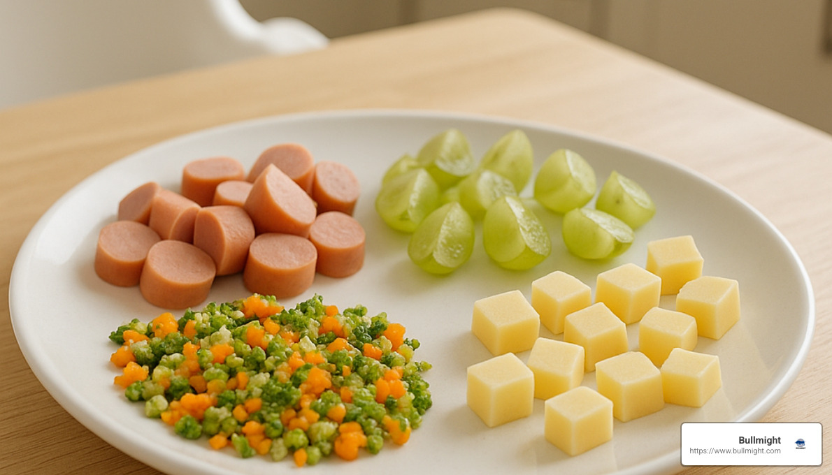 proper food preparation for babies showing food cut into small pieces -  Guide to Preventing Choking in Babies and Toddlers