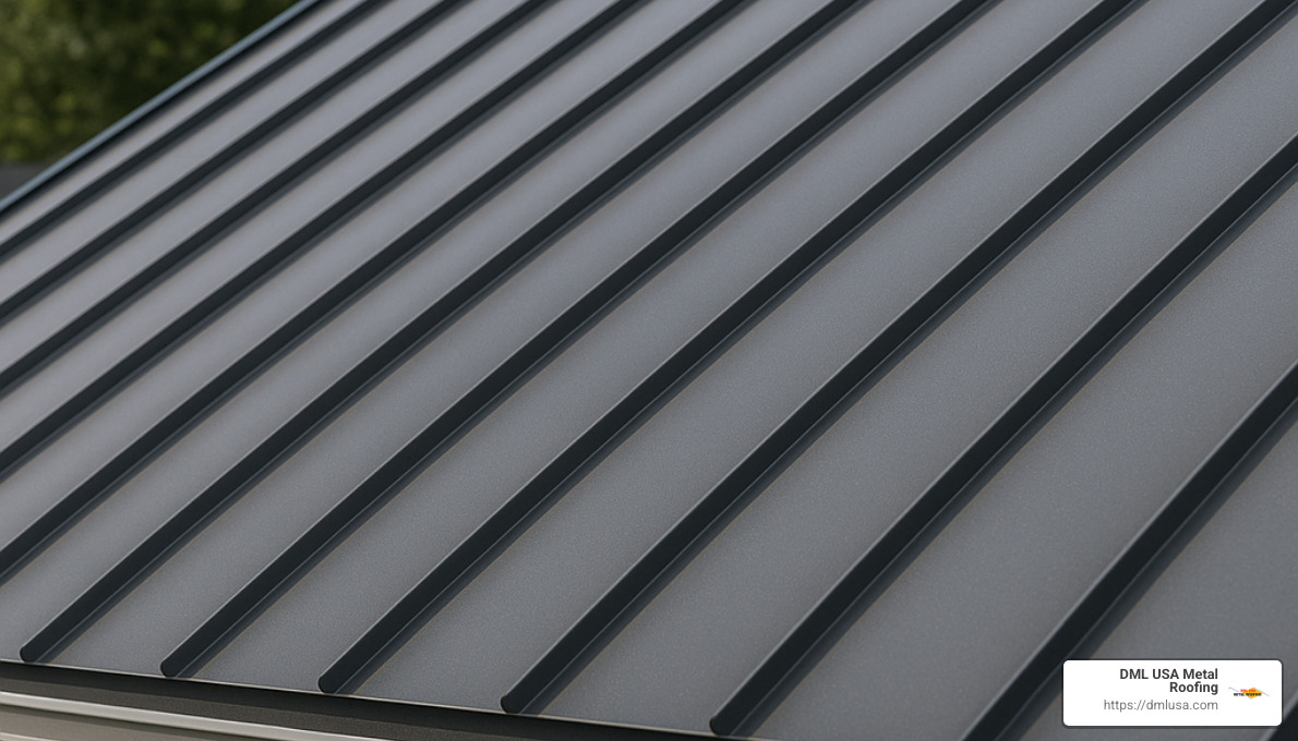 metal roofing panels installed on a residential home - roofing materials near me