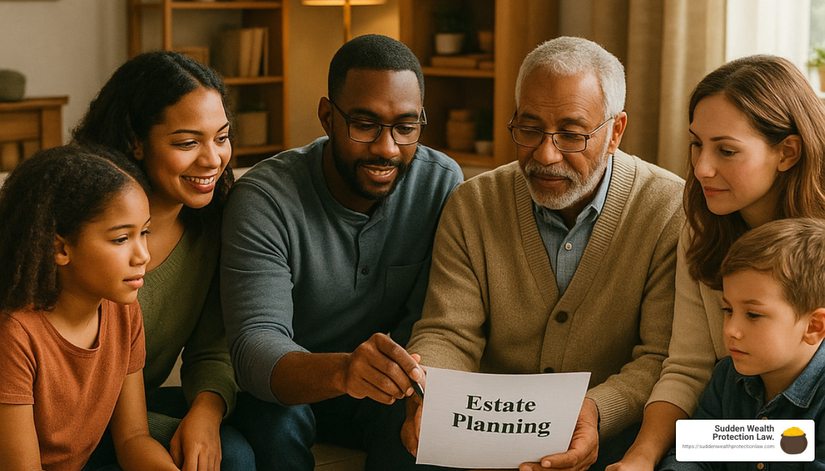 Family discussing estate planning - inheritance tax arizona