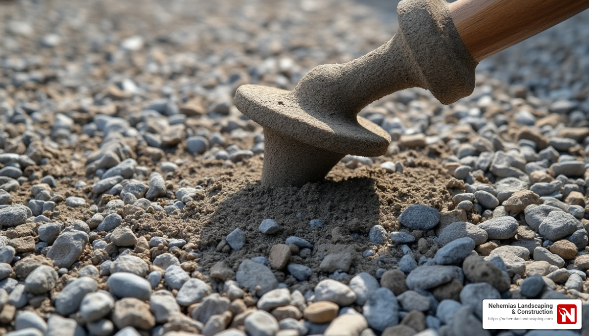 crushed stone base for patio with tamper - how to install a flagstone and pea gravel patio crushed stone base for patio with tamper - how to install a flagstone and pea gravel patio