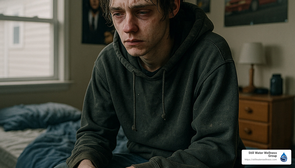 teenager showing signs of substance abuse and withdrawal - addiction treatment for teens