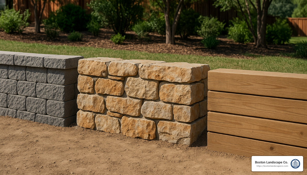 various retaining wall materials - Retaining wall construction various retaining wall materials - Retaining wall construction