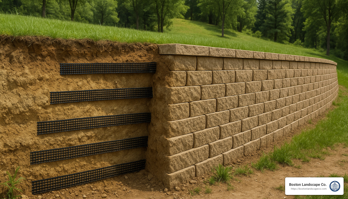 reinforced retaining wall with geogrid - Retaining wall construction reinforced retaining wall with geogrid - Retaining wall construction