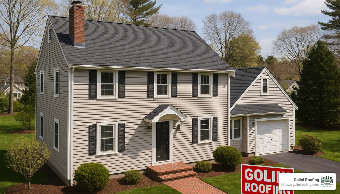 completed roof project by Golini Roofing - average cost for a roof completed roof project by Golini Roofing - average cost for a roof