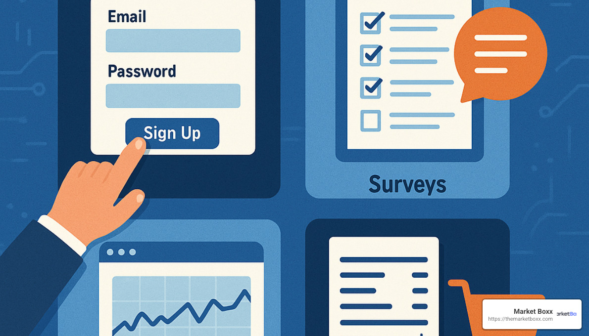 Customer data collection methods including sign-up forms, surveys, website tracking, and purchase history - Email list segmentation