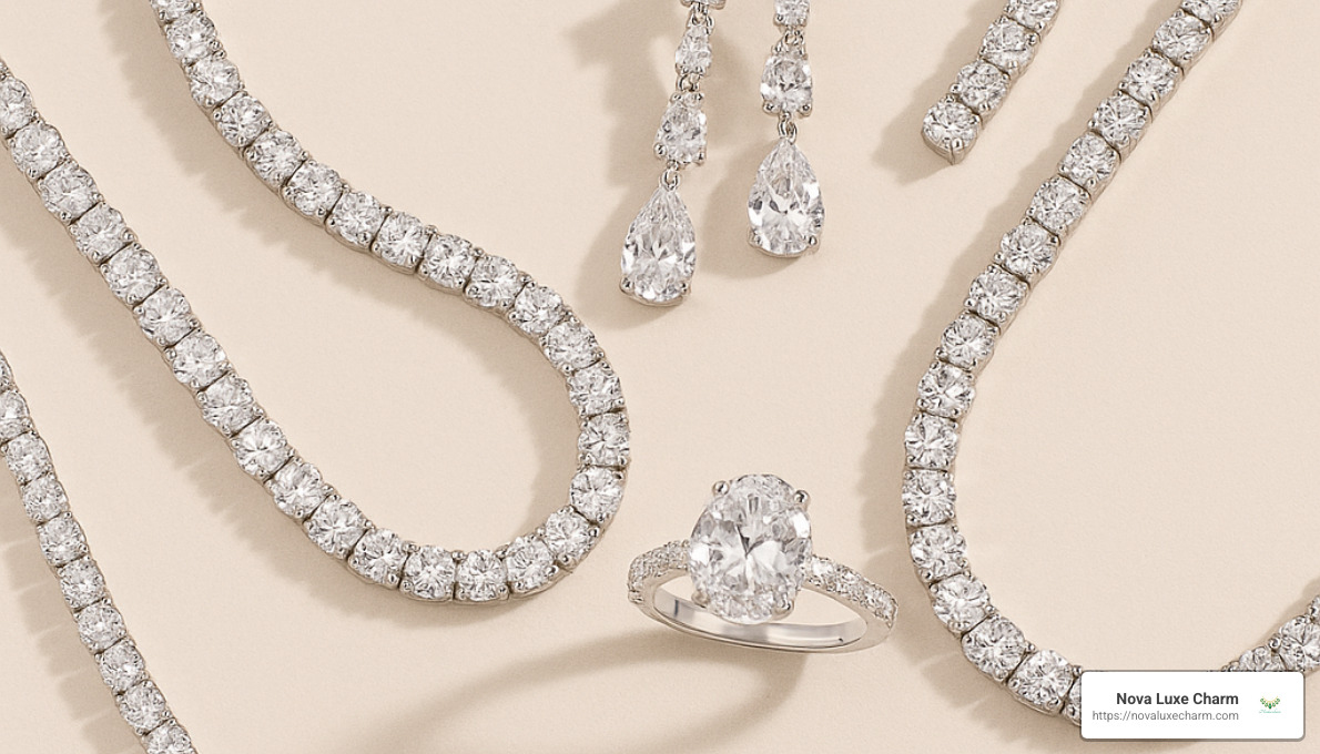 Dorsey lab-grown stone jewelry featuring tennis necklaces and celebrity-approved designs - Affordable luxury jewelry