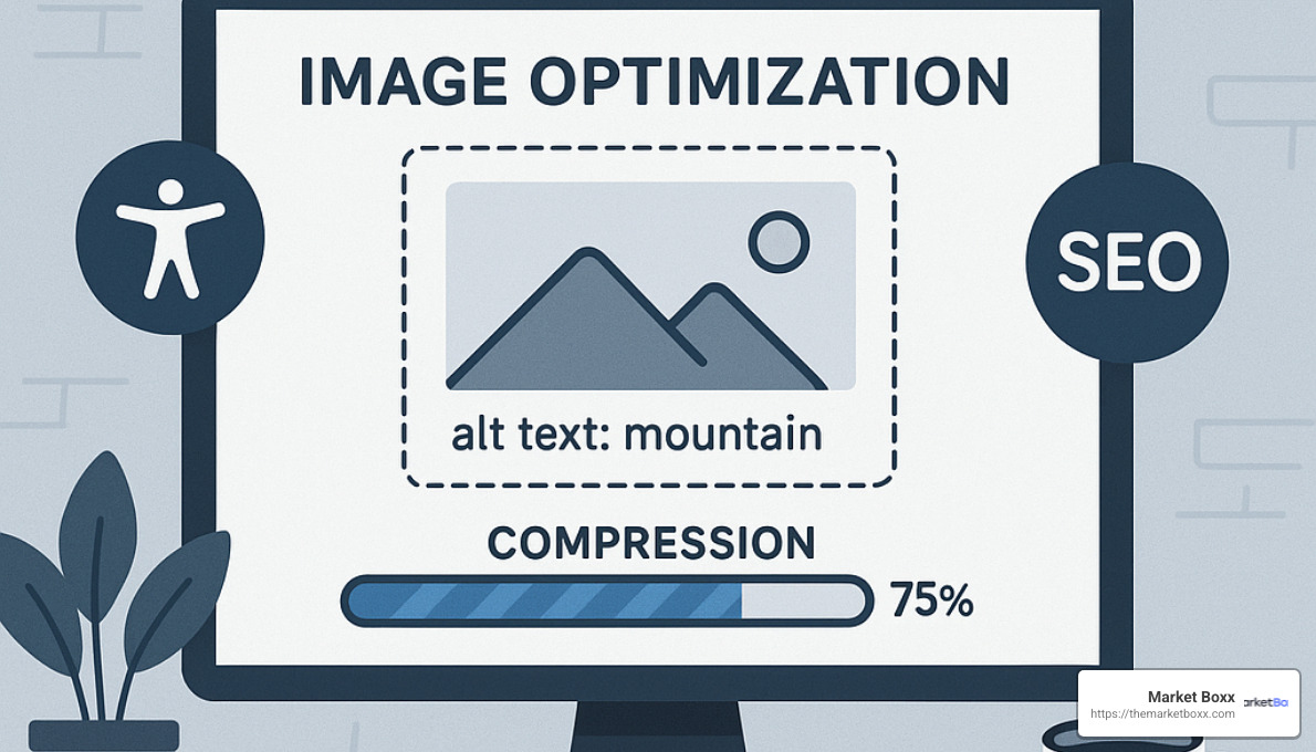 image optimization process showing alt text and compression - Organic search engine optimization