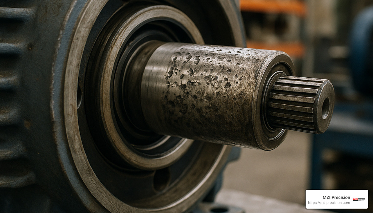 damaged electric motor bearings showing pitting and wear - electric motor service and repair damaged electric motor bearings showing pitting and wear - electric motor service and repair