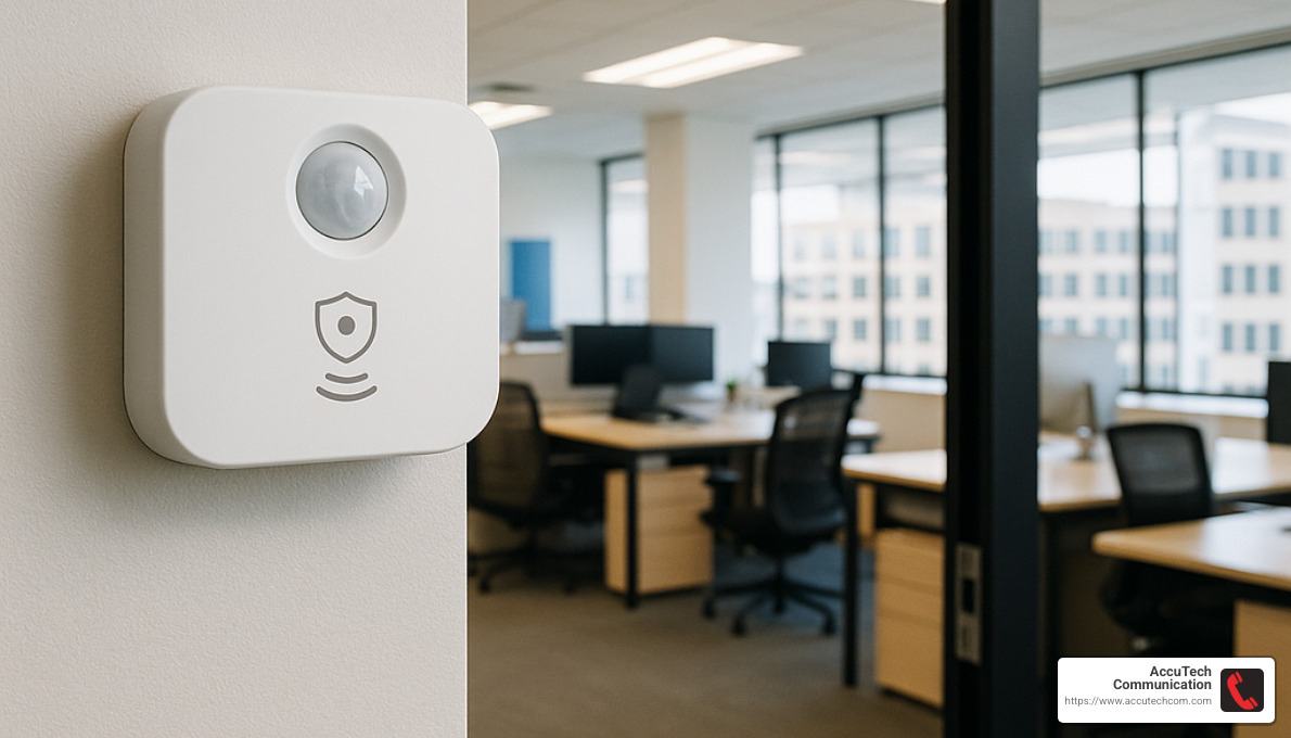 安裝在辦公室環境中的智慧感測器-辦公樓的安全系統