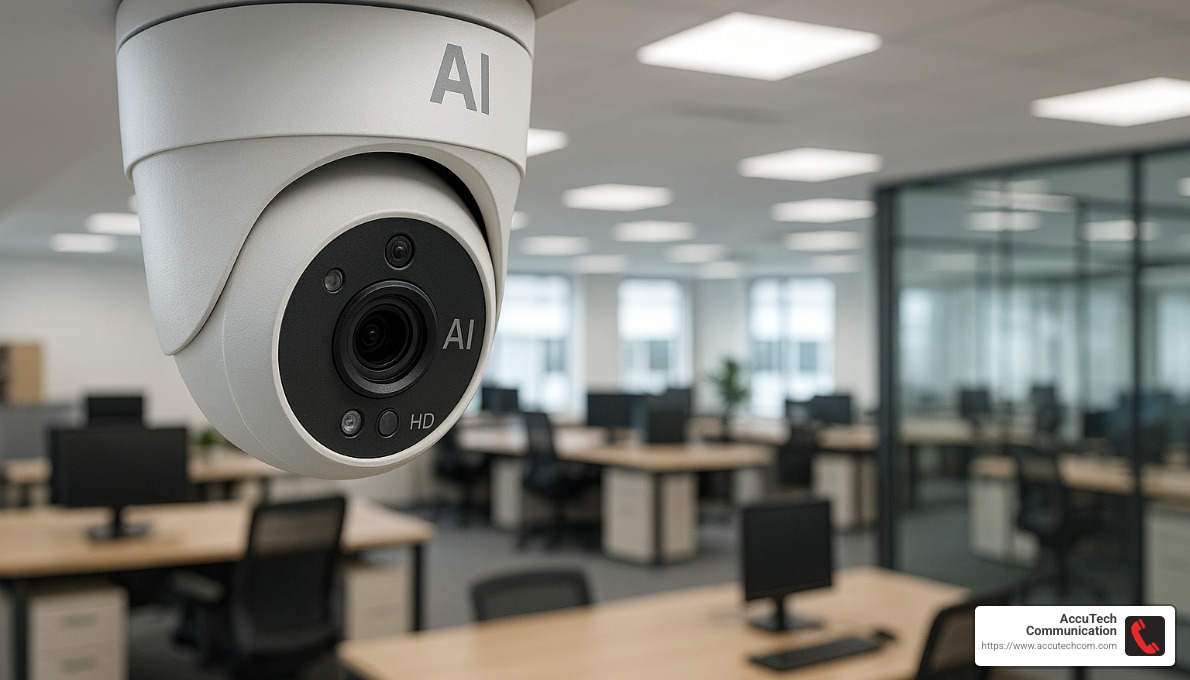 具有人工智慧功能的高畫質辦公室監控攝像頭-辦公樓安全系統