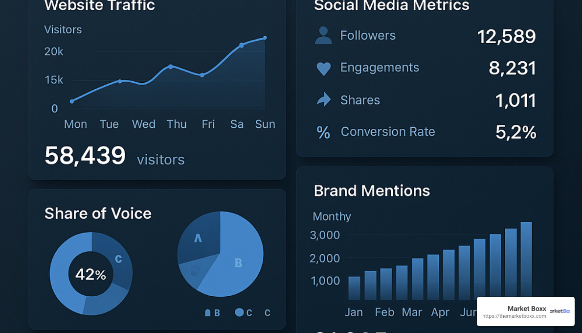 Brand awareness measurement dashboard - brand awareness