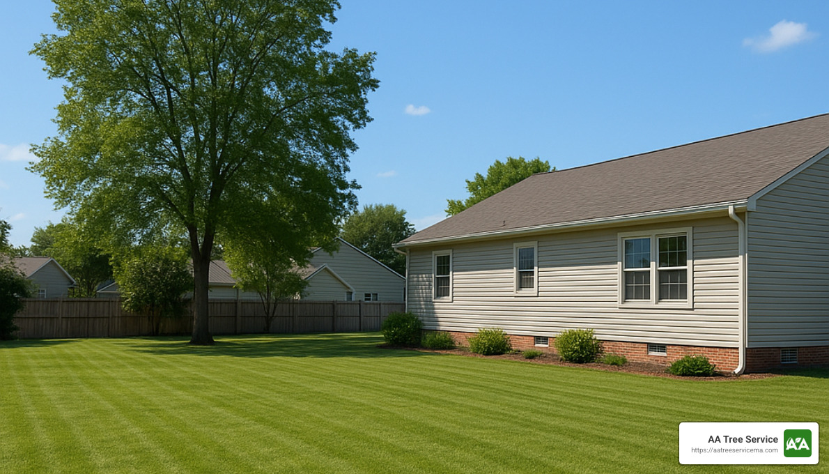 cleaned up property after tree removal - 24 hour tree removal