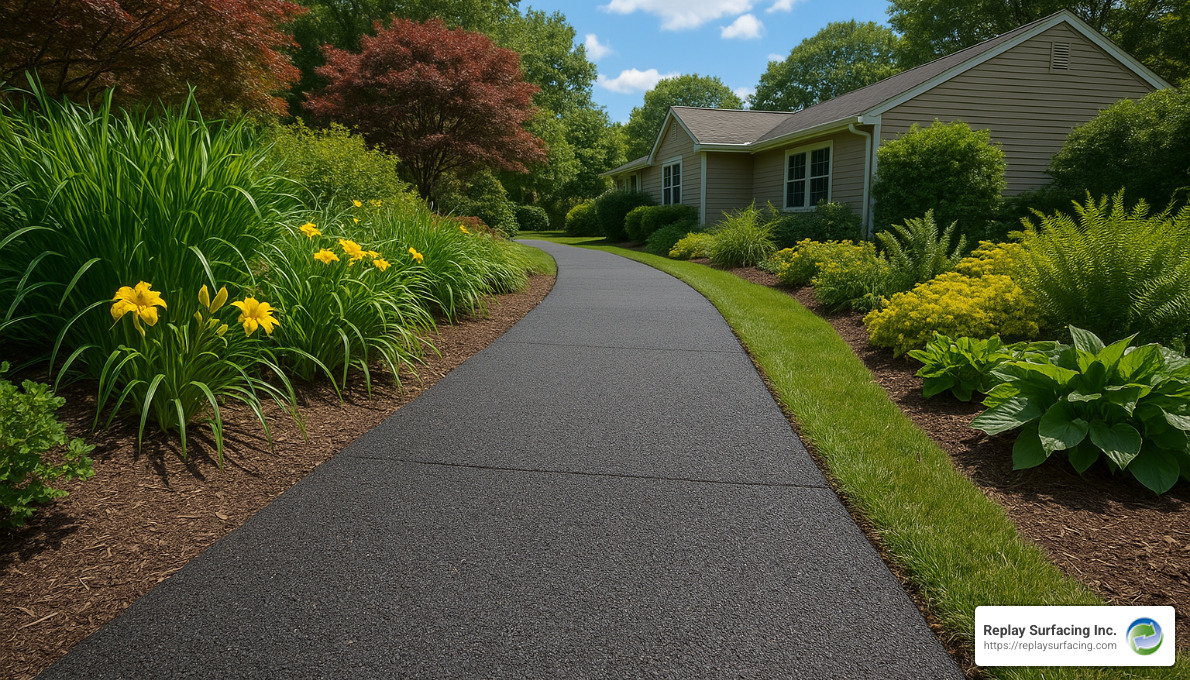 recycled rubber walkway in use after many years - recycled rubber outdoor walkway