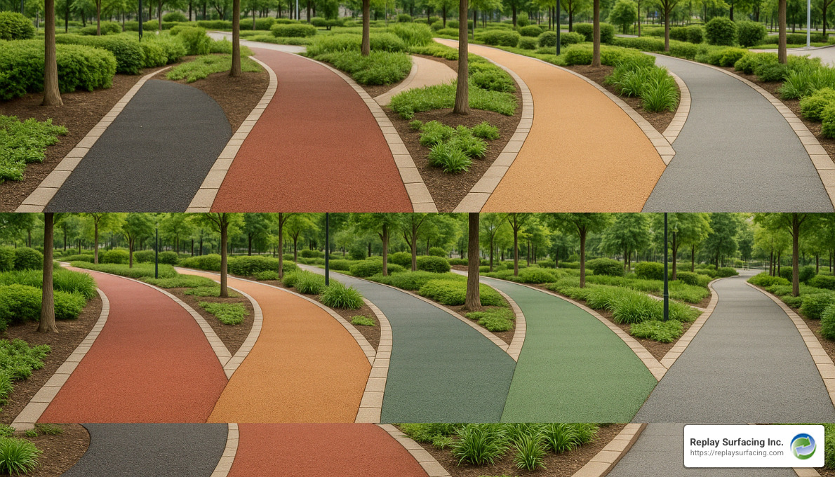 different colored recycled rubber walkways - recycled rubber outdoor walkway