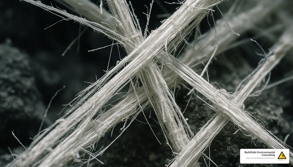 closeup of asbestos fibers under microscope - asbestos abatement contractors colorado