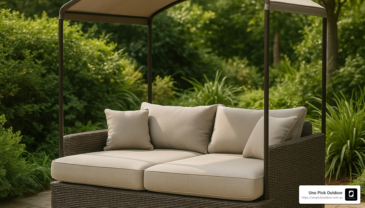 luxurious outdoor daybed with plush cushions - Outdoor patio daybeds