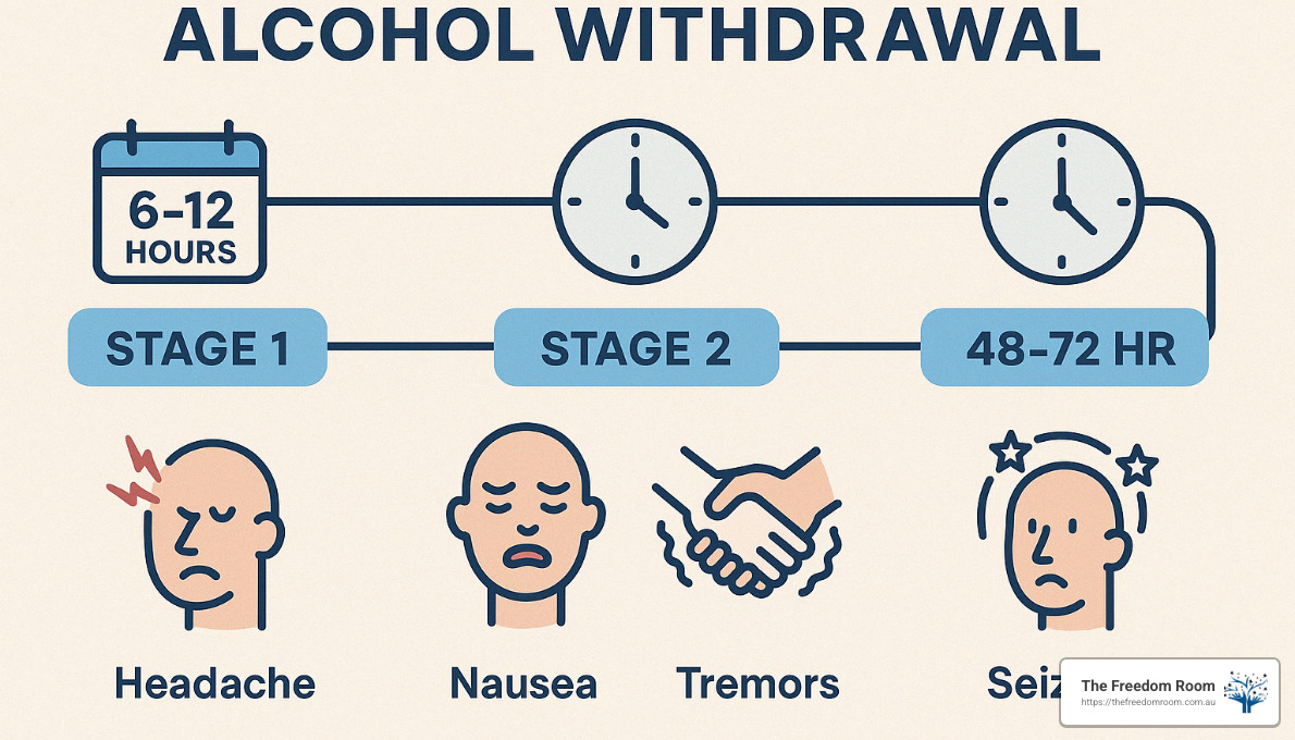 Alcohol withdrawal timeline and symptoms - alcohol physical dependence