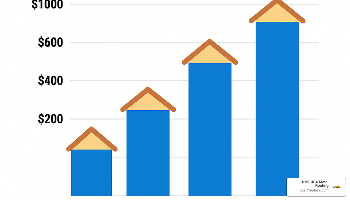 chart showing energy savings with different insulation levels - energy saving roof insulation