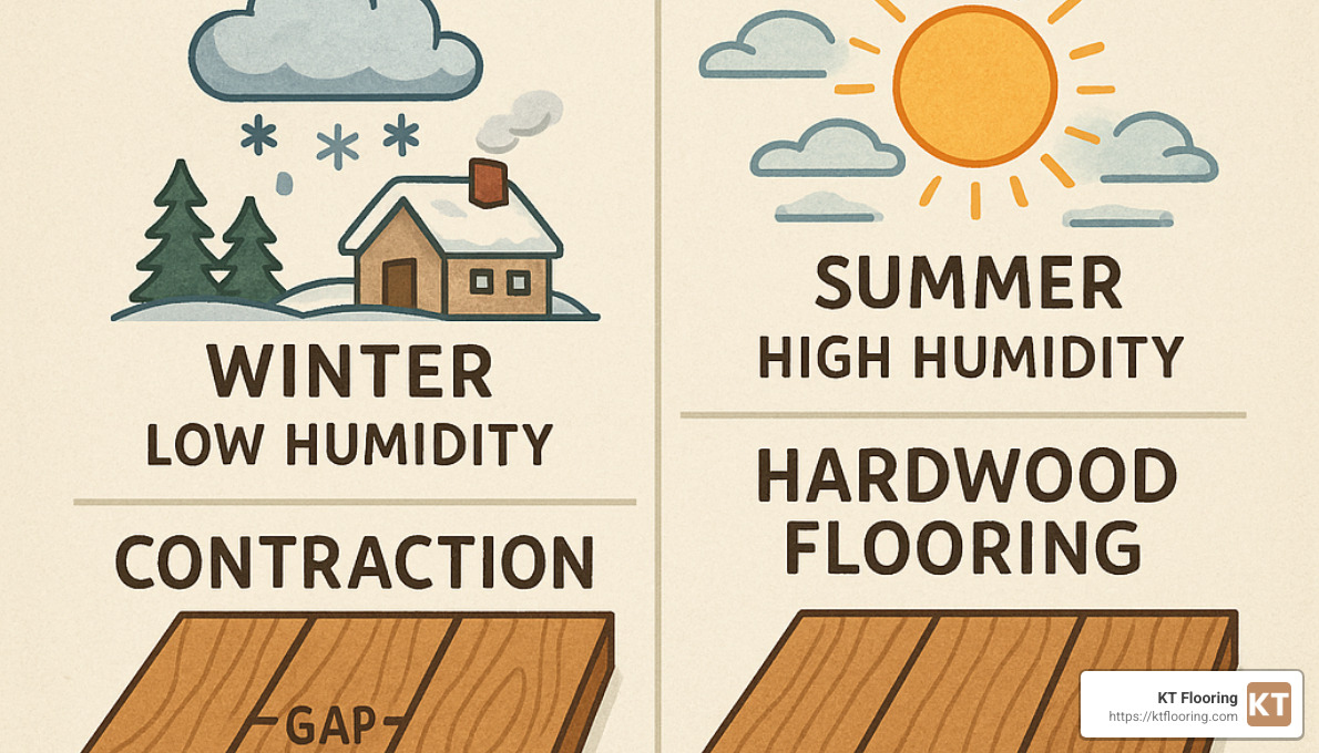 New Hampshire seasonal climate effects on hardwood flooring - hardwood floor installation NH
