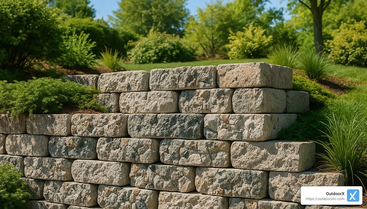 Recycled material retaining wall - retaining wall contractor