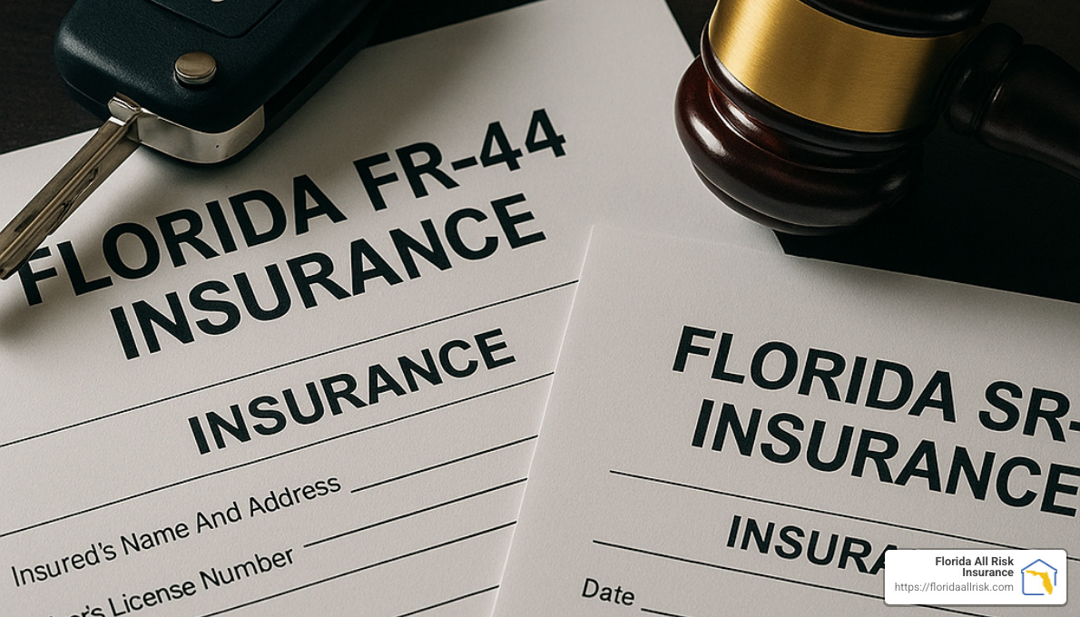 SR-22 and FR-44 forms for Florida DUI insurance - DUI auto insurance Florida