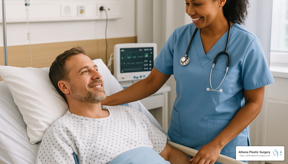 patient receiving post-operative care - plastic surgeons stuart fl