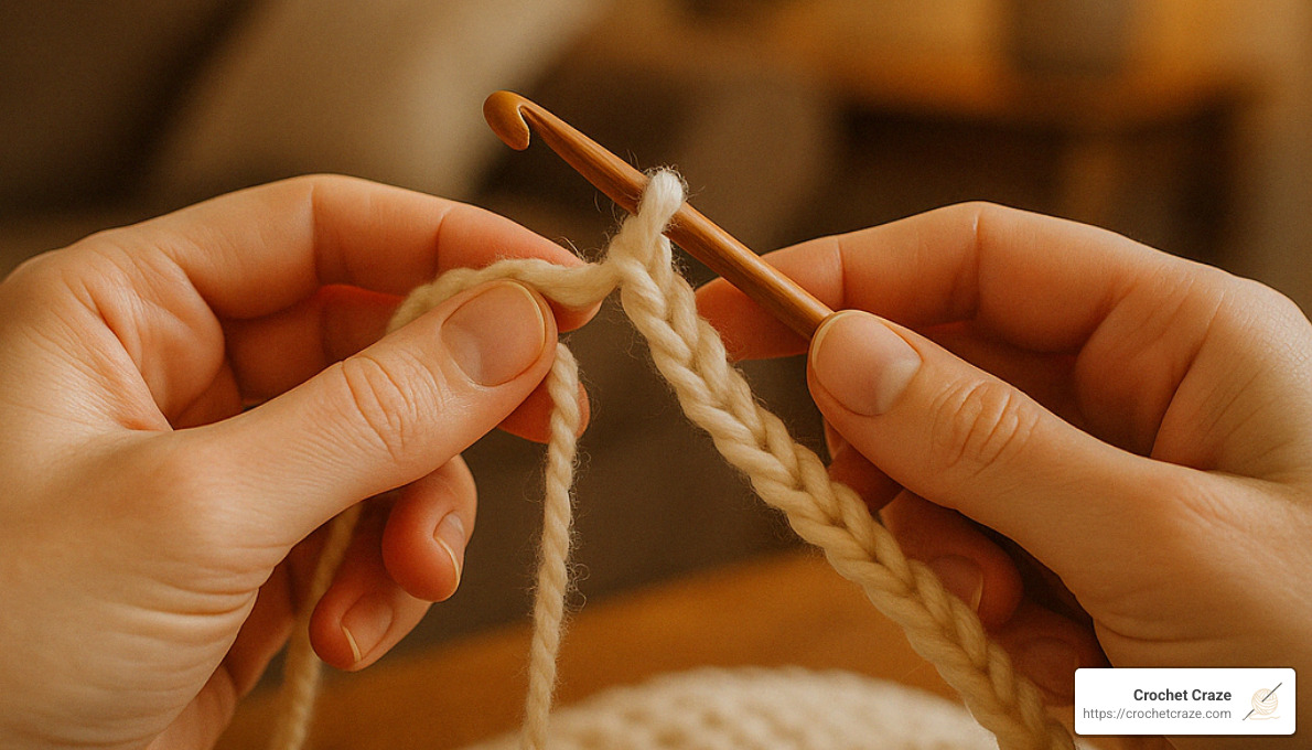 Starting a crochet blanket with foundation chain - crochet blanket guide