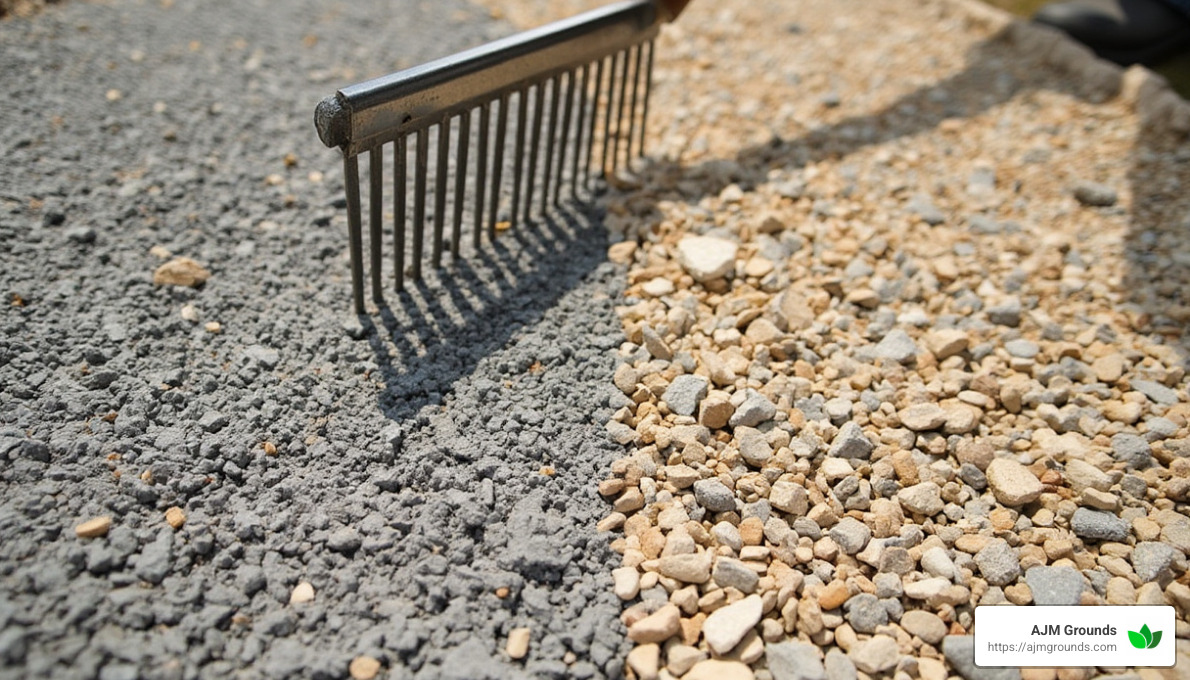 base layer installation - installing a garden path