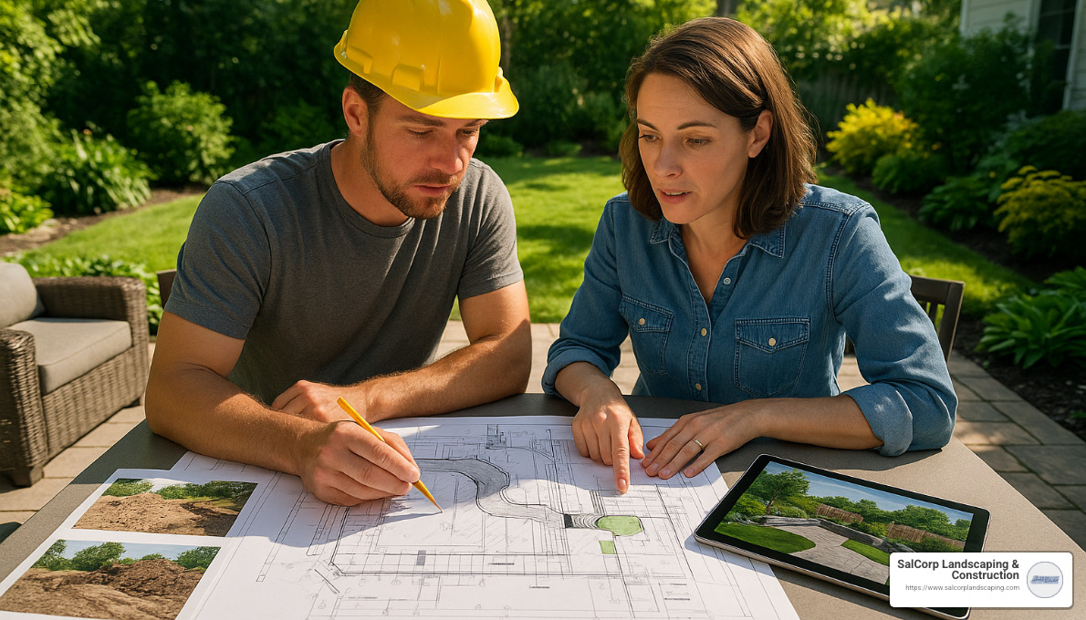 project planning meeting for excavation and landscaping - excavation and landscaping near me
