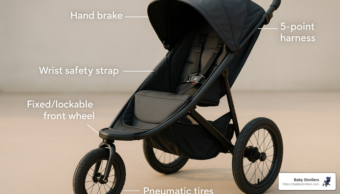 jogging stroller safety features - jogging stroller safety tips