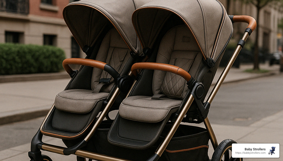 luxury double stroller premium materials and design elements - best luxury double stroller