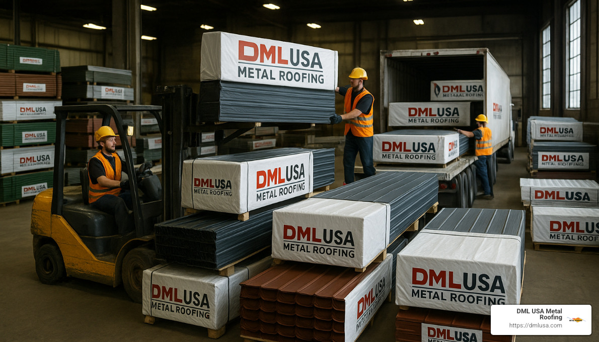 DML USA Metal Roofing products being distributed to contractors in Illinois - roofing distribution