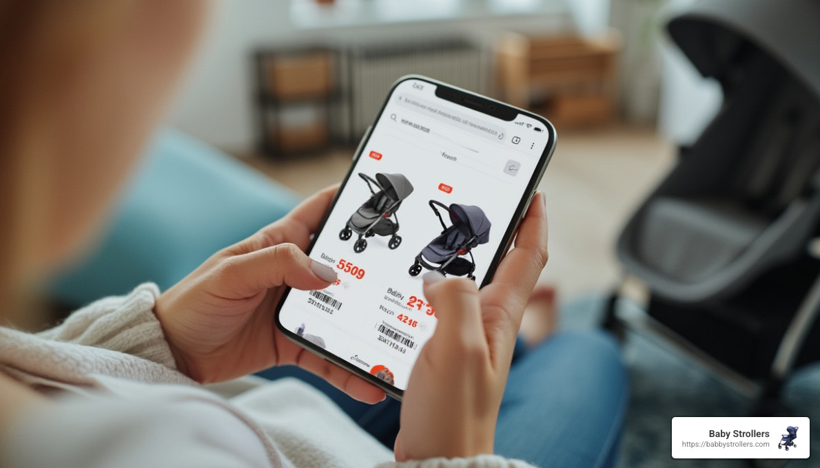 parent shopping for discount baby strollers online - discount baby strollers